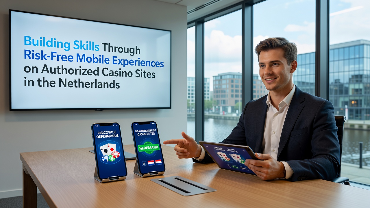Gebruiker die mobiele casino demo speelt in een rustige omgeving