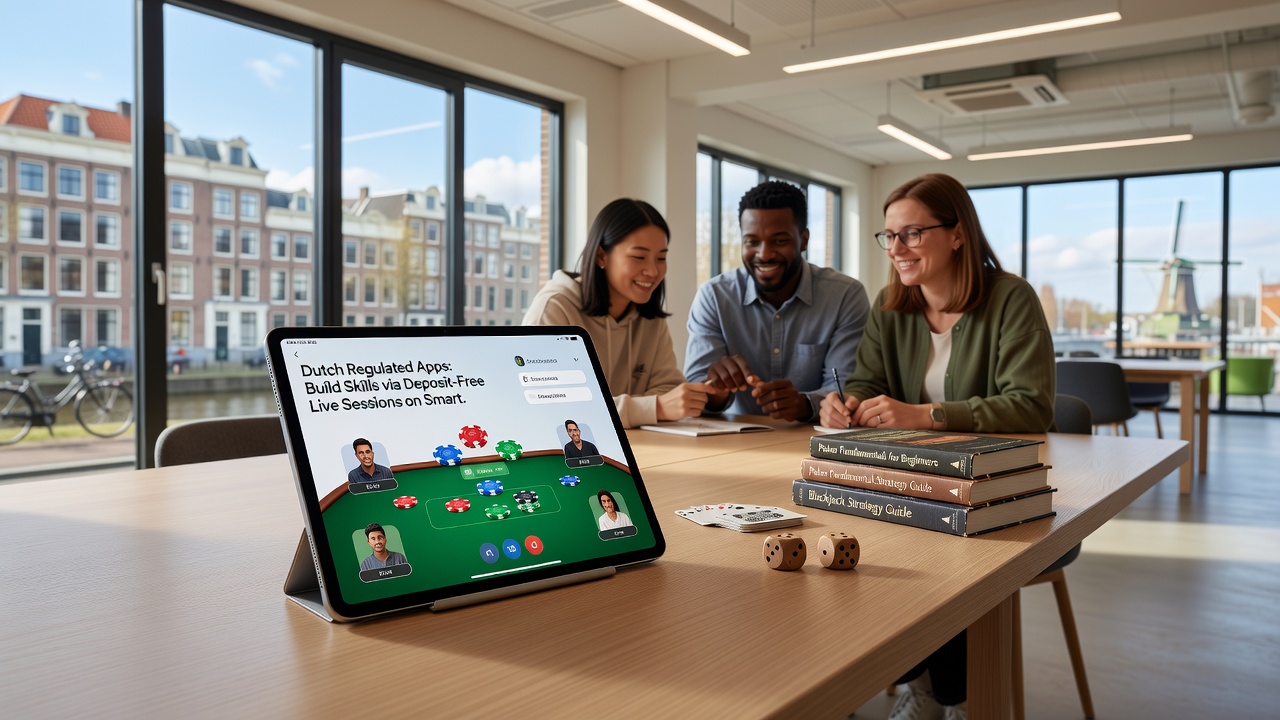 Smartphone scherm met live dealer blackjack sessie in een Nederlandse gereguleerde app
