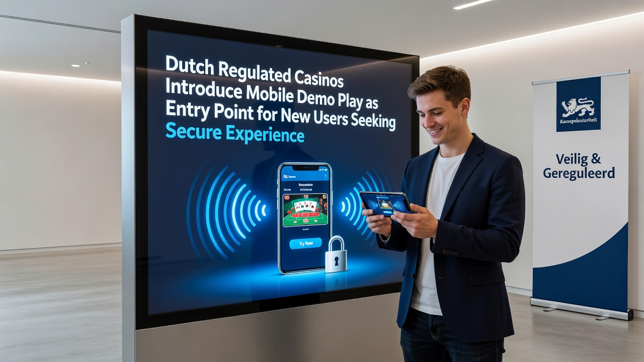 Gebruikers testen mobiele demo interfaces op telefoons bij Nederlandse legale casino's